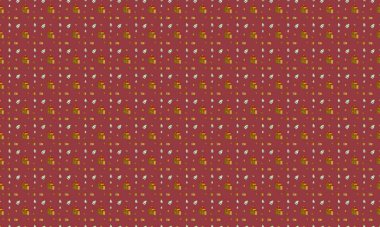 Farklı aksesuarlara sahip renkli arkaplan