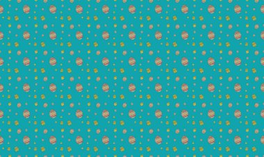 Farklı aksesuarlara sahip renkli arkaplan