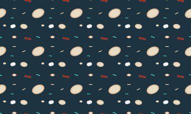 Farklı aksesuarlara sahip renkli arkaplan