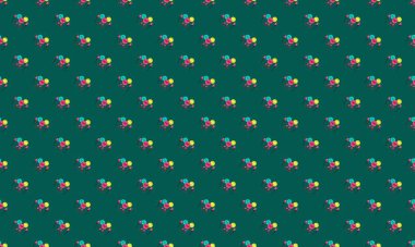 Farklı aksesuarlara sahip renkli arkaplan