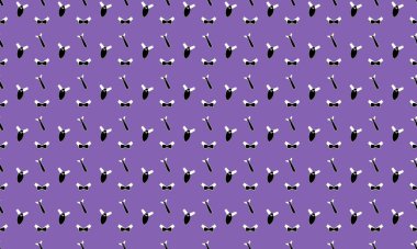 Farklı aksesuarlara sahip renkli arkaplan