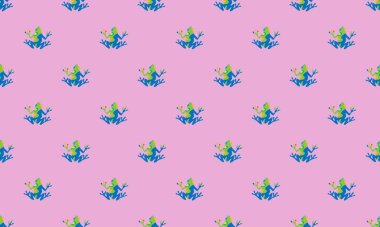 Farklı aksesuarlara sahip renkli arkaplan