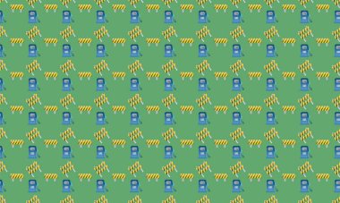 Farklı aksesuarlara sahip renkli arkaplan