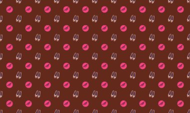 Farklı aksesuarlara sahip renkli arkaplan