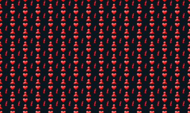 Farklı aksesuarlara sahip renkli arkaplan