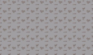 Farklı aksesuarlara sahip renkli arkaplan