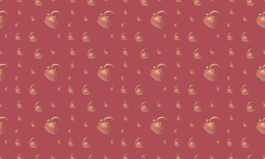 Farklı aksesuarlara sahip renkli arkaplan