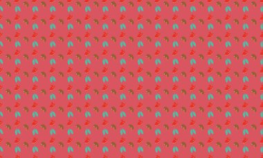 Farklı aksesuarlara sahip renkli arkaplan