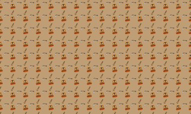 Farklı aksesuarlara sahip renkli arkaplan