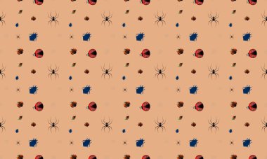 Farklı aksesuarlara sahip renkli arkaplan