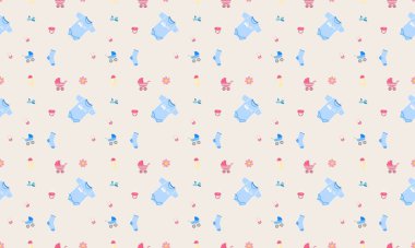 Farklı aksesuarlara sahip renkli arkaplan