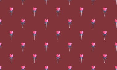 Farklı aksesuarlara sahip renkli arkaplan