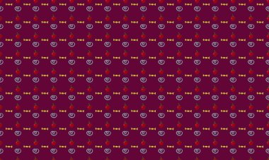 Farklı aksesuarlara sahip renkli arkaplan