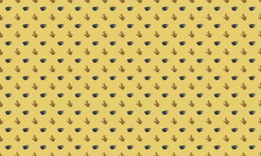 Farklı aksesuarlara sahip renkli arkaplan