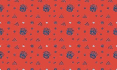 Farklı aksesuarlara sahip renkli arkaplan