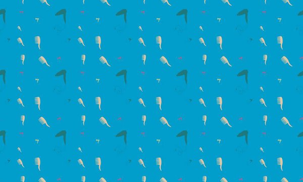 Colored background with different accessories