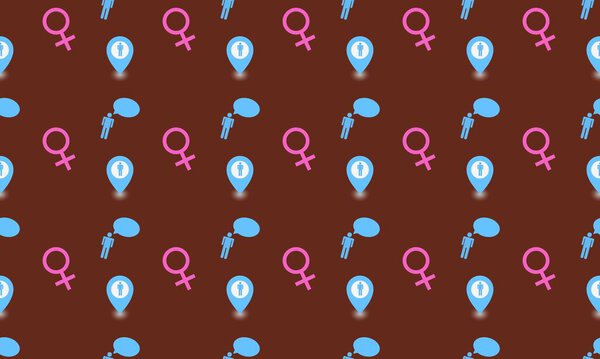 Цветной фон с различными аксессуарами