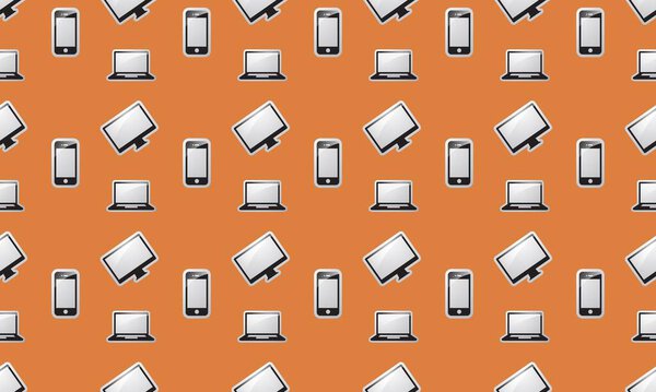 Colored background with different accessories