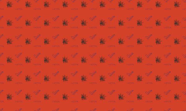 Colored background with different accessories