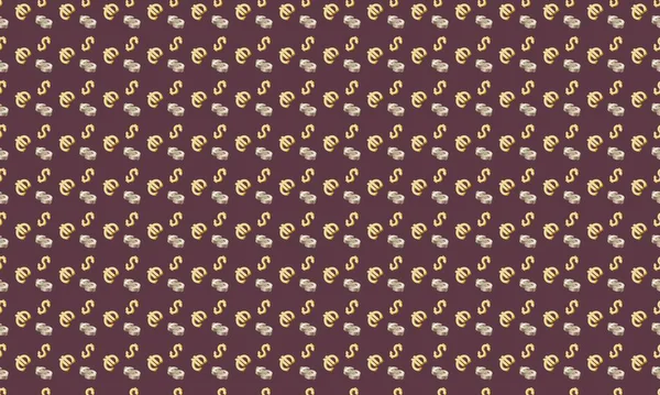 Farklı aksesuarlara sahip renkli arkaplan