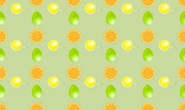 Farklı aksesuarlara sahip renkli arkaplan