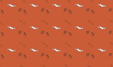 Farklı aksesuarlara sahip renkli arkaplan