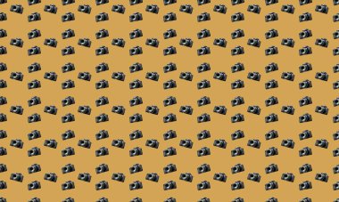 Farklı aksesuarlara sahip renkli arkaplan