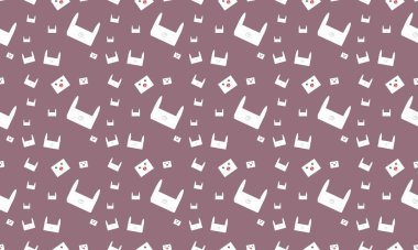 Farklı aksesuarlara sahip renkli arkaplan