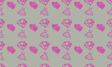 Farklı aksesuarlara sahip renkli arkaplan