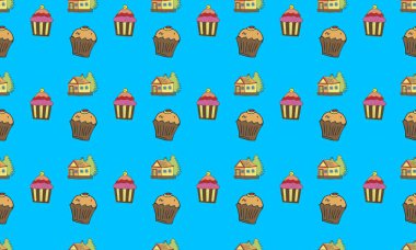 Farklı aksesuarlara sahip renkli arkaplan