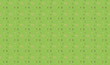 Farklı aksesuarlara sahip renkli arkaplan