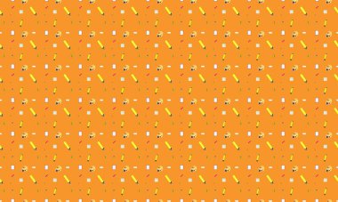 Farklı aksesuarlara sahip renkli arkaplan