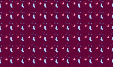 Farklı aksesuarlara sahip renkli arkaplan