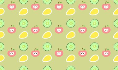 Farklı aksesuarlara sahip renkli arkaplan