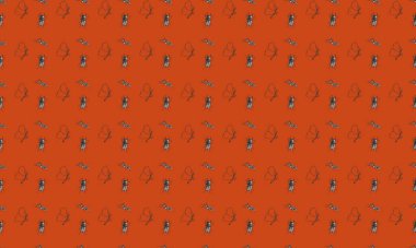 Farklı aksesuarlara sahip renkli arkaplan