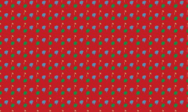 Farklı aksesuarlara sahip renkli arkaplan