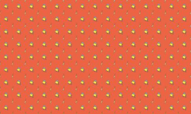 Farklı aksesuarlara sahip renkli arkaplan