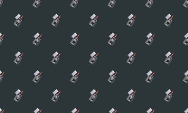 Farklı aksesuarlara sahip renkli arkaplan