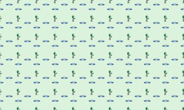 Farklı aksesuarlara sahip renkli arkaplan