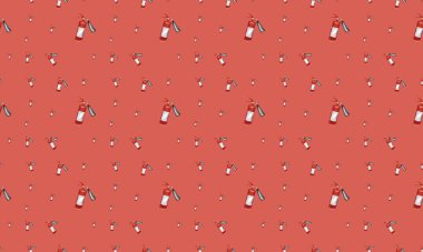 Farklı aksesuarlara sahip renkli arkaplan