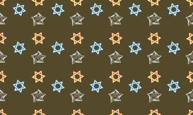 Farklı aksesuarlara sahip renkli arkaplan