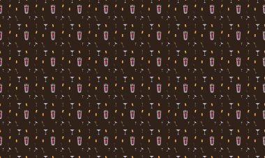 Farklı aksesuarlara sahip renkli arkaplan