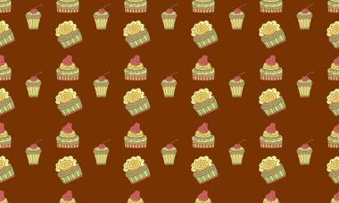 Farklı aksesuarlara sahip renkli arkaplan