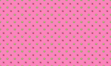 Farklı aksesuarlara sahip renkli arkaplan