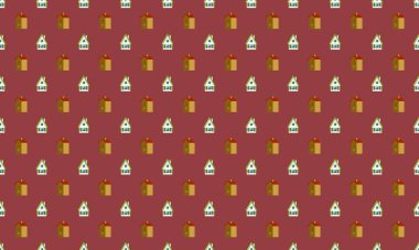 Farklı aksesuarlara sahip renkli arkaplan