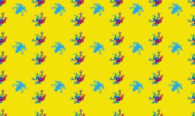 Farklı aksesuarlara sahip renkli arkaplan