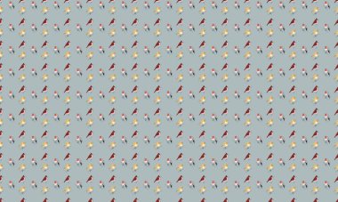 Farklı aksesuarlara sahip renkli arkaplan