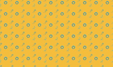 Farklı aksesuarlara sahip renkli arkaplan