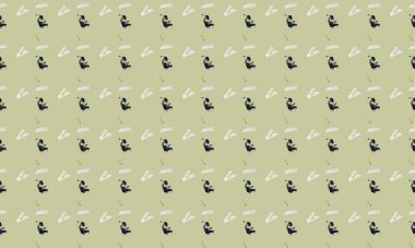 Farklı aksesuarlara sahip renkli arkaplan