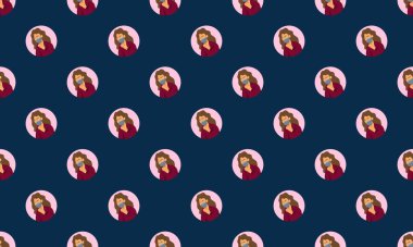 Farklı aksesuarlara sahip renkli arkaplan